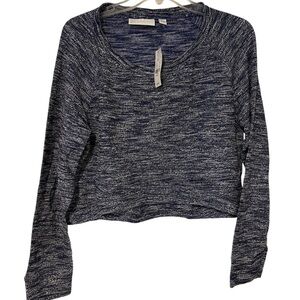 New York & Company Navy Marled Sweater